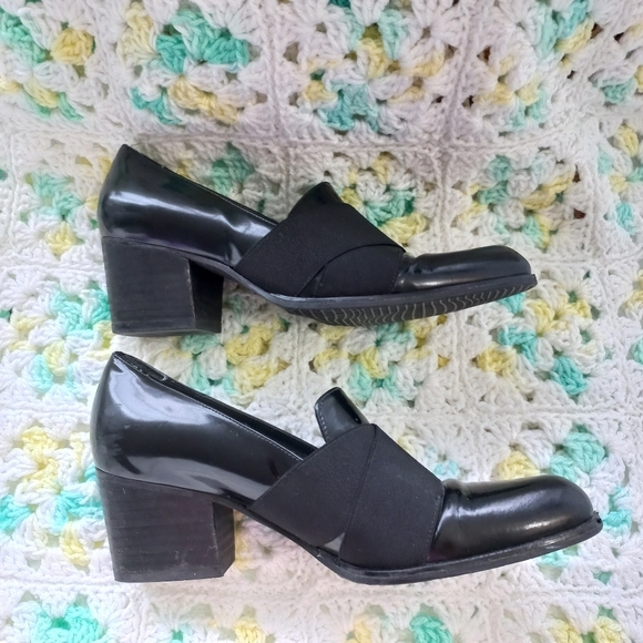 Stuart Weitzman Women's Zoliver Black Block Heeled Loafers Size 6 M US - Picture 4 of 14